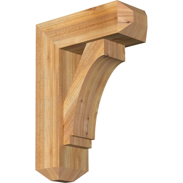 Ekena Millwork Imperial Craftsman Rough Sawn Bracket w/ Offset Brace, Western Red Cedar, 8"W x 22"D x 30"H BKT0806X22X30IMP04RWR - main